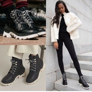 Sorel Brex Lace Waterproof Boot 6.5  Black